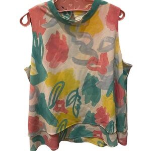 Vibrant Multicolor Sleeveless Tank Top by mudpie NWT